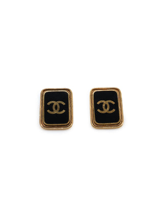 CC Rectangle Clip-on Earrings