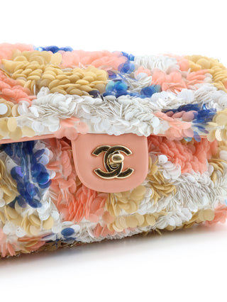 Multicolor Sequins Flap Bag