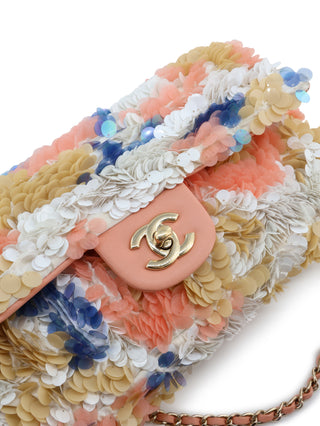 Multicolor Sequins Flap Bag