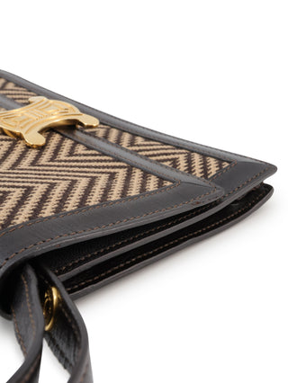 Herringbone Tweed Triomphe Shoulder Bag