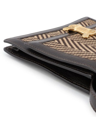 Herringbone Tweed Triomphe Shoulder Bag