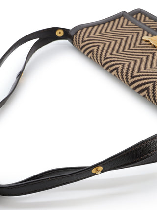 Herringbone Tweed Triomphe Shoulder Bag