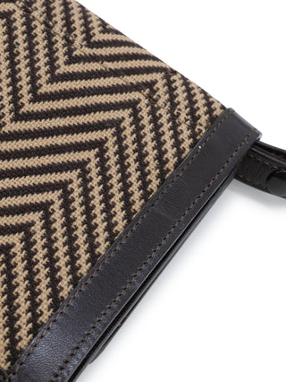 Herringbone Tweed Triomphe Shoulder Bag