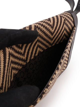 Herringbone Tweed Triomphe Shoulder Bag