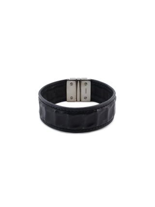Hatching Leather Bangle