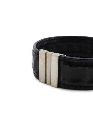 Hatching Leather Bangle