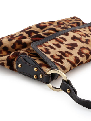 Leopard Ponyhair Chef Shoulder Bag