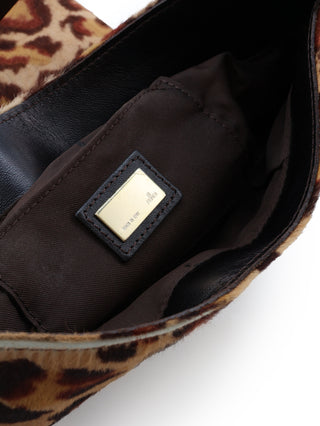 Leopard Ponyhair Chef Shoulder Bag
