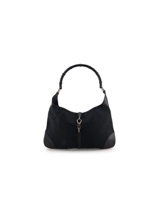 Jackie Canvas Bamboo Shoulder Bag