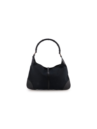 Jackie Canvas Bamboo Shoulder Bag