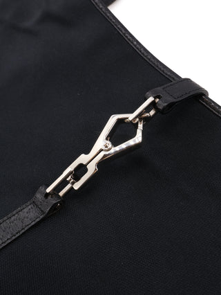 Jackie Canvas Bamboo Shoulder Bag