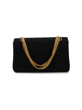 Jersey Double Flap Shoulder Bag