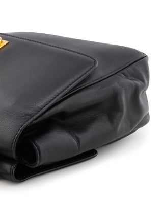 Gancini Double Flap Shoulder Bag