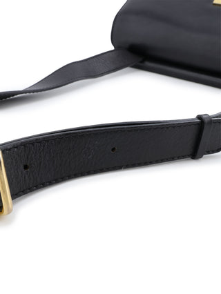 Gancini Double Flap Shoulder Bag