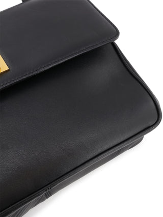 Gancini Double Flap Shoulder Bag