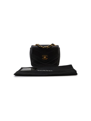 Chevron Mini Flap Shoulder Bag