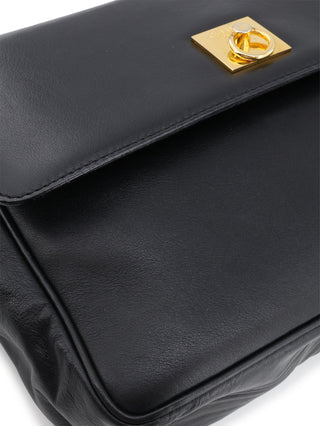 Gancini Double Flap Shoulder Bag