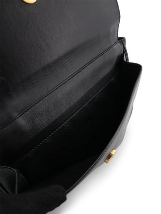 Gancini Double Flap Shoulder Bag