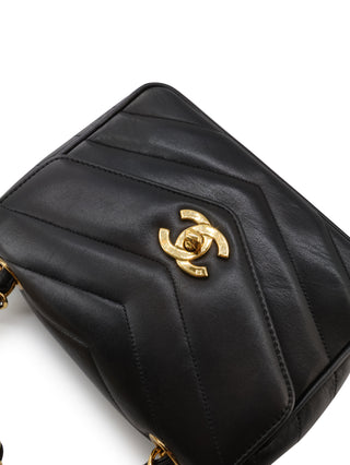 Chevron Mini Flap Shoulder Bag