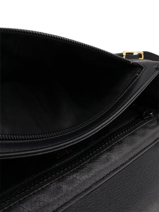 Gancini Double Flap Shoulder Bag