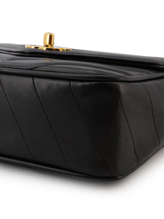 Chevron Mini Flap Shoulder Bag