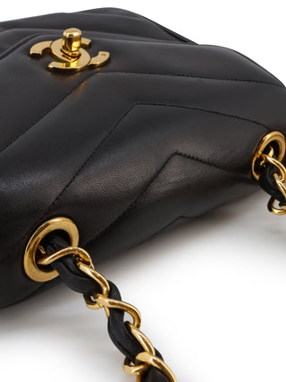 Chevron Mini Flap Shoulder Bag