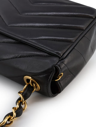 Chevron Mini Flap Shoulder Bag