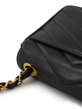 Chevron Mini Flap Shoulder Bag
