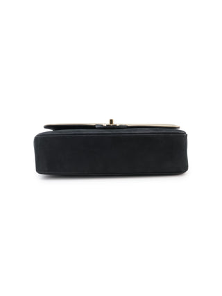 Two-Tone Medium Double Flap Shoulder Bag
