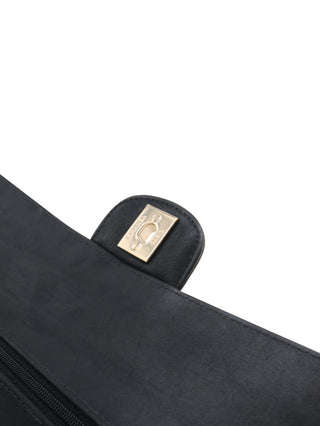 Two-Tone Medium Double Flap Shoulder Bag