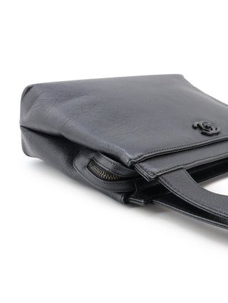 Black-On-Black CC Logo Tote Bag