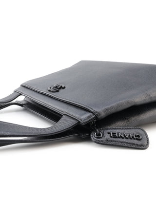 Black-On-Black CC Logo Tote Bag