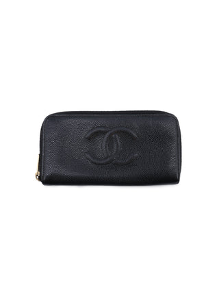 CC Caviar Zip Around Wallet