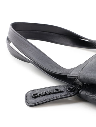 Black-On-Black CC Logo Tote Bag