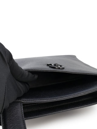 Black-On-Black CC Logo Tote Bag