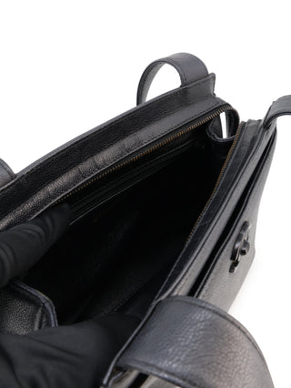 Black-On-Black CC Logo Tote Bag