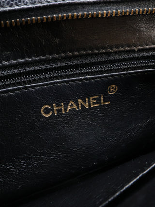 Black-On-Black CC Logo Tote Bag