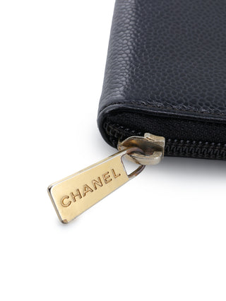 CC Caviar Zip Around Wallet