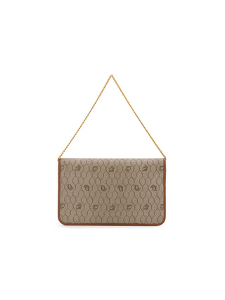 Honeycomb Oval Logo Chain Shoulder Bag