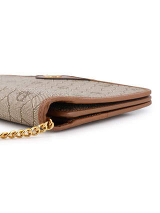 Honeycomb Oval Logo Chain Shoulder Bag