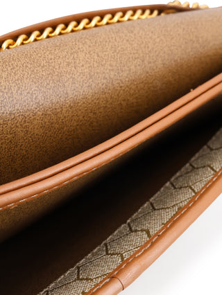 Honeycomb Oval Logo Chain Shoulder Bag