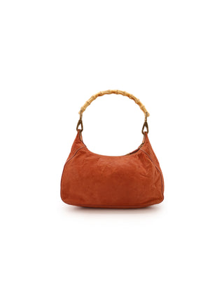 Bamboo Handle Hobo Bag