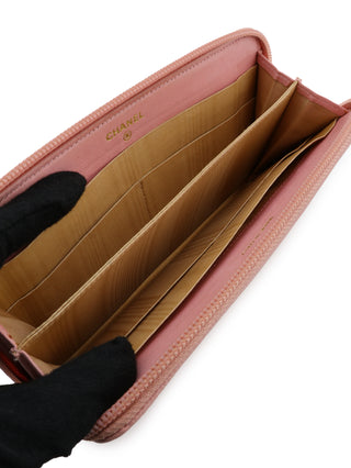 CC Caviar Zip Around Wallet