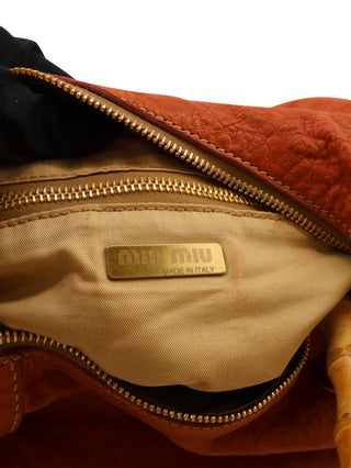 Bamboo Handle Hobo Bag