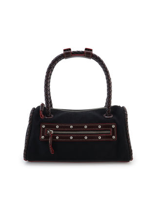 Braided Trim Shoulder Bag
