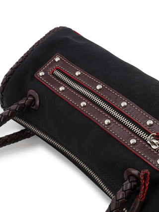 Braided Trim Shoulder Bag