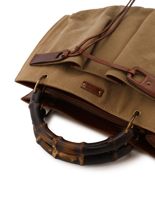 Bamboo Front Pocket Tote Bag