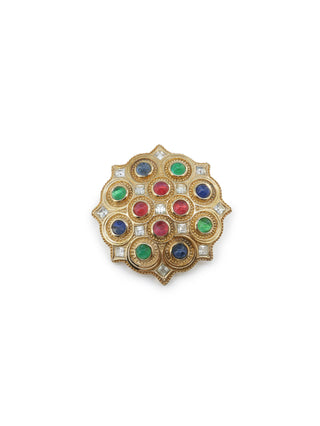 Multicolor Stone Brooch