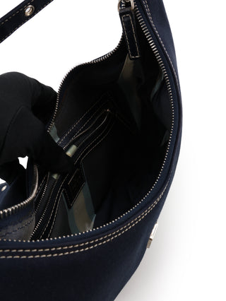 Canvas Croissant Shoulder Bag