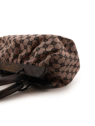GG Wood Frame Top Handle Bag